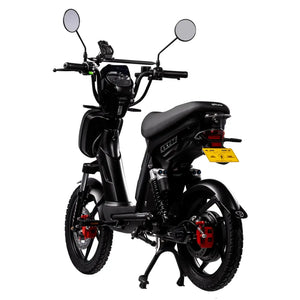 Eskuta SX-250 Series 4 Explorer moped-style electric bike with 250W motor, finished in sleek black.