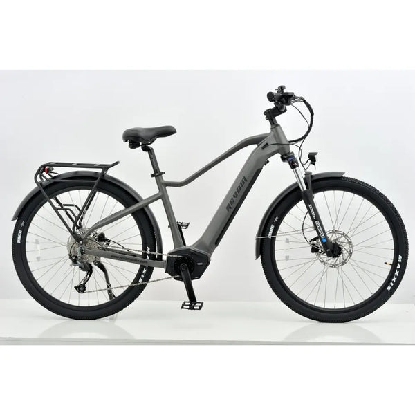 Full side view of the Revom S1 ATB mid-drive electric bike in dark grey.