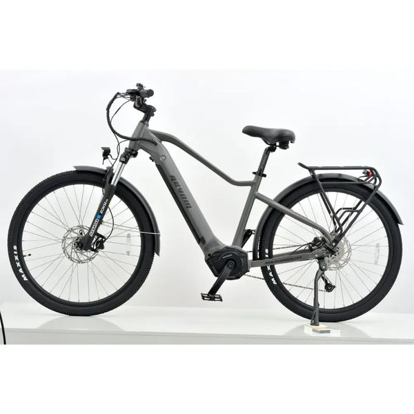 Full side view of the Revom S1 ATB mid-drive electric bike in dark grey.