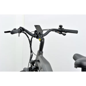 Revom U1 all-terrain e-bike handlebars and display in dark grey model.