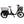 Side view of the Aitour Heal Mini folding electric trike 250W in black with front and rear baskets.