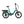 Full side profile of the green Ampere Alter low step folding electric bike.
