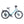 Ampere Deluxe step-through electric city bike in light blue shown in full left side profile with rear rack.