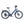 Ampere Deluxe step-through electric city bike in stone blue shown in full left side profile with rear rack.