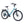 Ampere Deluxe step-through electric city bike in light blue from a front three-quarter angle with rear rack.