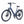 Ampere Deluxe stone blue step-through electric city bike from a front three-quarter angle with mudguards.