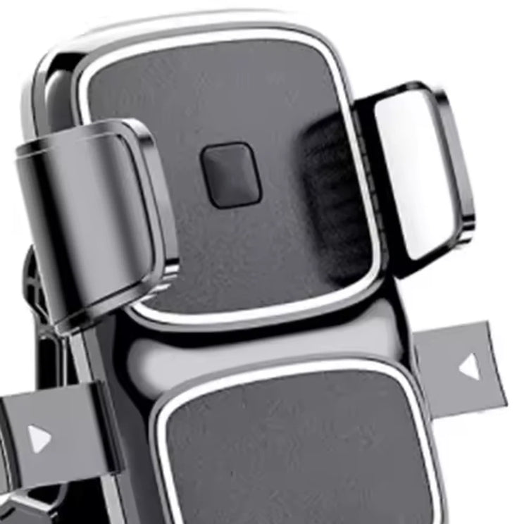 Close up of the Ampere phone holder cradle with anti slip grip pads and locking side arms