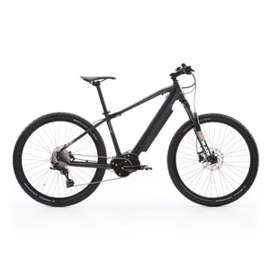 Side view of the Batribike Delta Plus electric hardtail mountain bike in black, equipped with a 250W motor and front suspension.