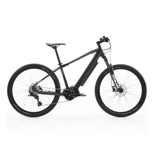 Side view of the Batribike Delta Plus electric hardtail mountain bike in black, equipped with a 250W motor and front suspension.