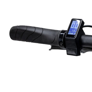 LCD display showing speed and assist level beside the grip on the Batribike SUV S handlebar