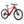 Batribike Trail electric mountain bike in Magma shown from the front three quarter angle with suspension fork