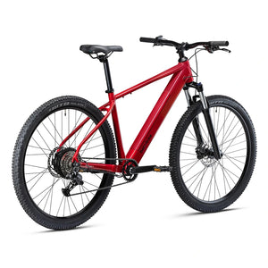Batribike Trail in Magma shown from the rear three quarter angle with Shimano drivetrain and WTB tyres