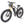Angled front view of the Big Game Bikes Buffalo Alpha Plus e-bike with gold suspension forks, fat tyres, and integrated headlight.