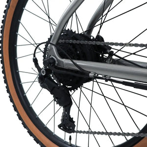 Rear hub motor on the Claud Butler Ridge 2.0 electric mountain bike