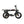 Left side view of the Cruz73 Retro Fat Tyre Electric Bike 250W in black with wide handlebars, extended seat, and fat off-road tyres.