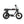Left side view of the Cruz73 Unlimited Retro Fat Tyre 750W electric bike in black with thick off-road tyres.