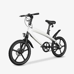 Cruzaa E-Bike with Built-In Speakers & Bluetooth 240W in white.