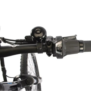 Shimano 7 speed gear shifter and handlebar controls on the Dallingridge Coniston V3.