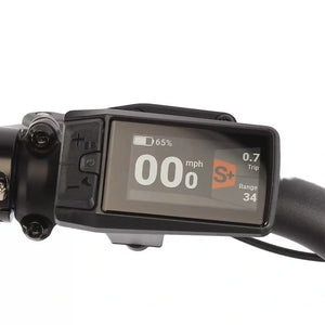 LCD display showing speed and assist mode on the Dallingridge Coniston V3 electric bike.