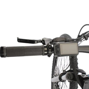 Handlebar and brake lever detail on the Dallingridge Coniston V3 electric mountain bike.