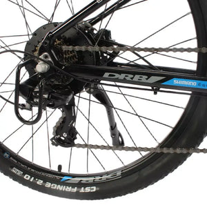 Rear wheel and Shimano drivetrain on the Dallingridge Coniston V3 electric mountain bike.