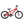 Full side view of the red Dawes Bullet HT 20-inch kids' mountain bike.
