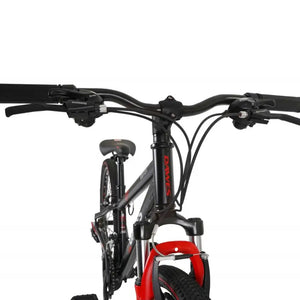 Front view showing the head tube and handlebars on the Dawes Bullet HT 26-inch bike.