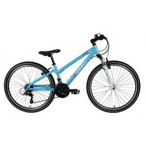 Full side view of the blue Dawes Paris HT 26-inch kids' mountain bike.