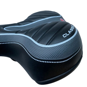 E-Go Big Bum Seat in black with grey detailing and "Classic" branding on top surface.