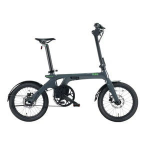 Side view of the Ego CarbonLite 3S folding electric bike in a sleek slate grey finish.