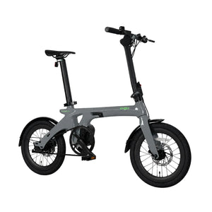 E-Go CarbonLite folding electric bike in Gloss Grey, front angled view