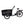 Opposite side view of the black EMU Cargo Box Electric Trike 250W with spacious front cargo compartment.