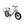 Side view of the cream EMU Longtail cargo electric bike with rear cargo rack and fat tyres.