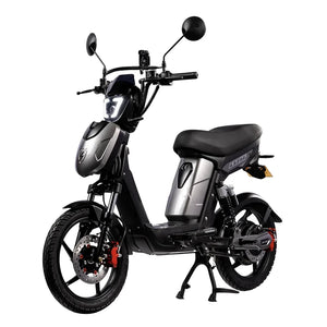 Eskuta SX-250 Classic electric bike in Gloss Grey, front three quarter view