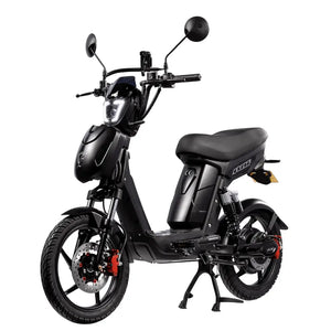 Eskuta SX-250 Series 4 Explorer moped-style electric bike with 250W motor, finished in sleek black.
