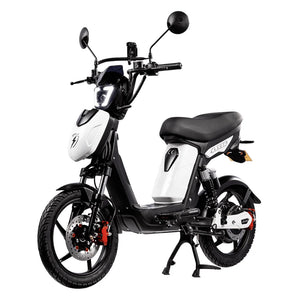 Eskuta SX-250 Series 4 Explorer moped-style electric bike with 250W motor, finished in sleek white.
