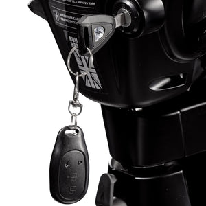 Ignition key and remote alarm fob supplied with the Eskuta SX-250 Series 4