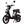 Side view of the Eskuta SX-250 Series 4 moped-style electric bike in grey, showing front disc brake and dual mirrors.