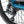 Close-up of the Shimano Claris rear derailleur and 8-speed cassette on the blue EZEGO Fold electric bike frame.
