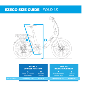 EZEGO Fold Low Step Electric Folding Bike 250W - Matt Metallic Gunmetal