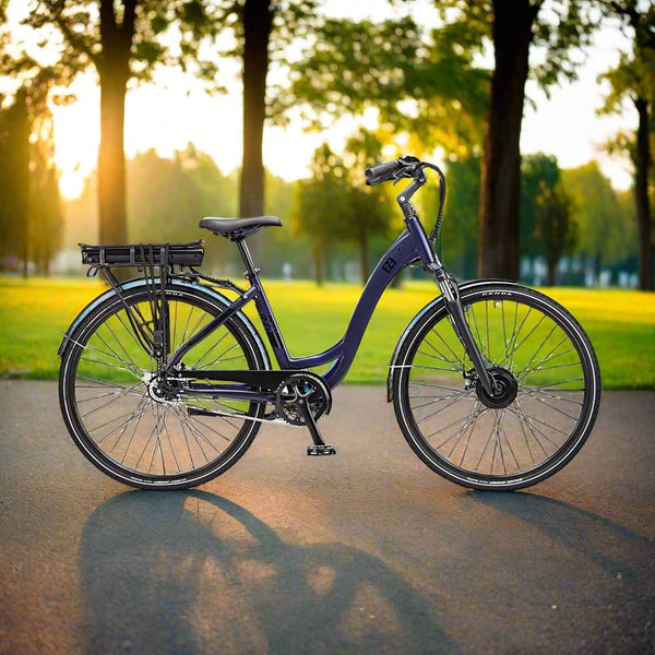 EZEGO Step NX Electric Bike 700c 250W - Matt Metallic Blue