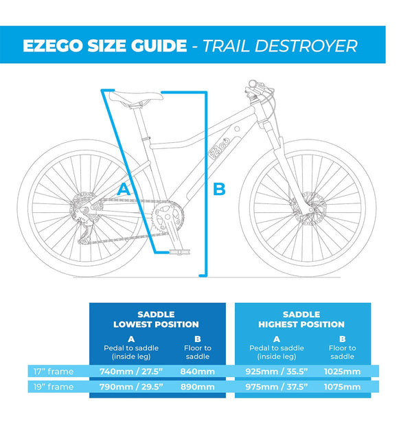 EZEGO Trail Destroyer II 2025 Electric Mountain Bike 250W