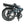 Falcon Compact electric folding bike 250W folded view showing rear rack, drivetrain, and compact folding mechanism.