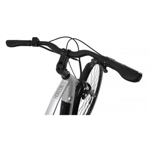 Falcon Horizon Crossbar electric hybrid bike handlebars with ergonomic grips and built-in digital display.