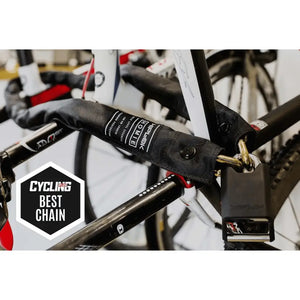 Hiplok Home Gold 10mm chain lock with protective sleeve