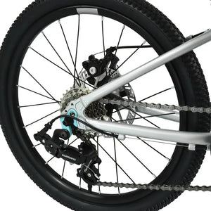 Shimano Tourney 7-speed rear derailleur and cassette on the HOY Pentland 20-inch