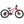 Front view of the HOY Pentland kids bike in red featuring a 10-year warranty badge and disc brakes.