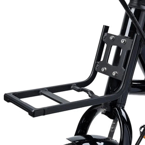 Close up of the Humber Flex LT front cargo platform with durable black metal frame design.