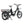 Rear angled view of the black Humber Flex LT electric cargo bike with integrated rear rack.