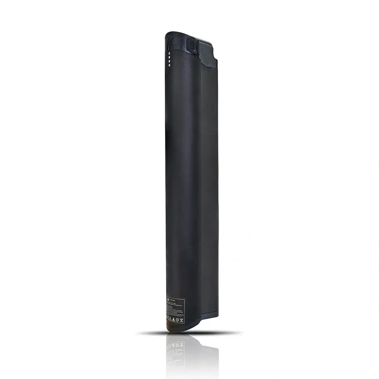 Close-up of the removable battery for the Hygge Lossø Commuter Hybrid Electric Bike 250W.